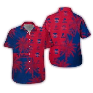 Philadelphia Phillies Tropical Coconut Print Hawaiian Shirt for Men
