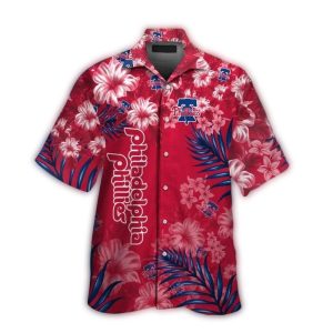 Philadelphia Phillies Floral Pattern Hawaiian Shirt for Fans