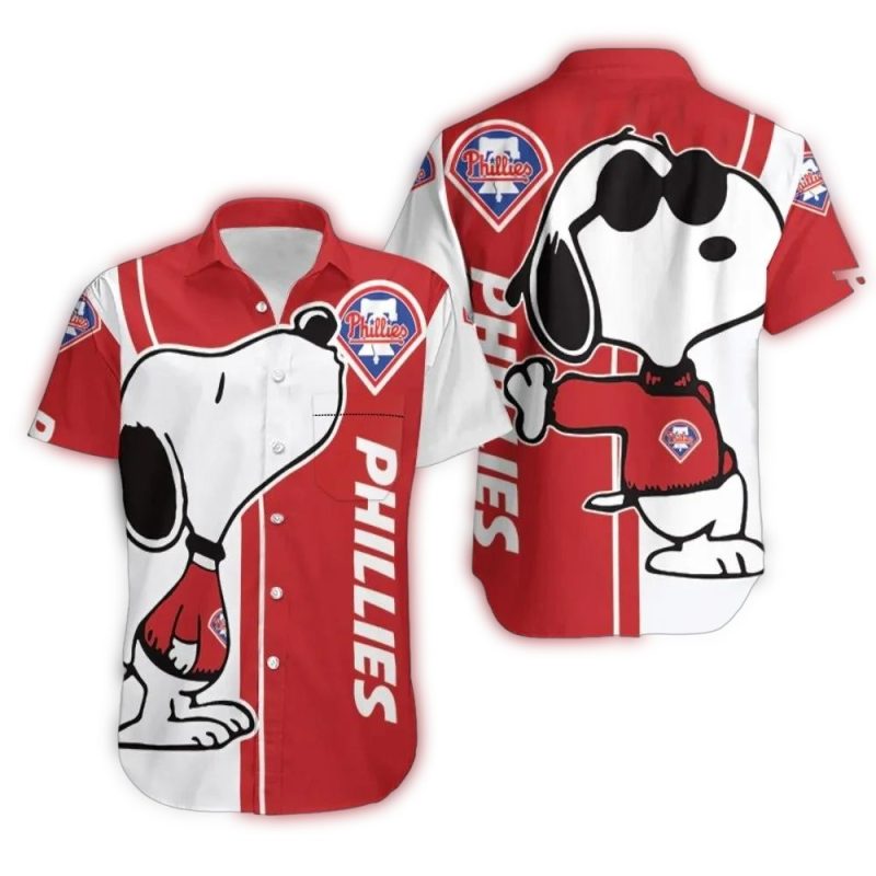 Snoopy Kiss Logo Hawaiian Shirt for Philadelphia Phillies Fans - Image 2