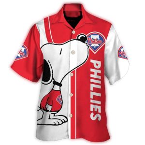 Snoopy Kiss Logo Hawaiian Shirt for Philadelphia Phillies Fans
