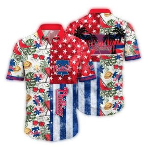 Philadelphia Phillies Stars & Stripes Hawaiian Shirt for Celebrations