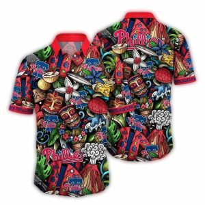 Philadelphia Phillies Tiki Adventure Hawaiian Shirt for Fans