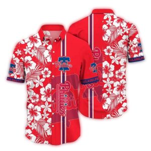 Philadelphia Phillies Tropical Hibiscus Hawaiian Shirt for Fans