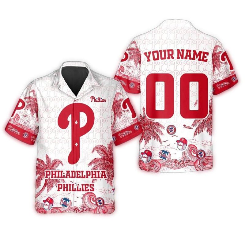 Custom Philadelphia Phillies Tropical Logo Hawaiian Shirt for Fans - Image 3
