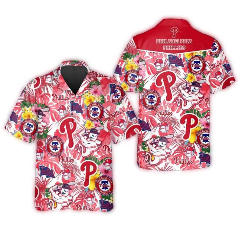 Philadelphia Phillies Tropical Vibes Hawaiian Shirt for Summer Style - Image 3