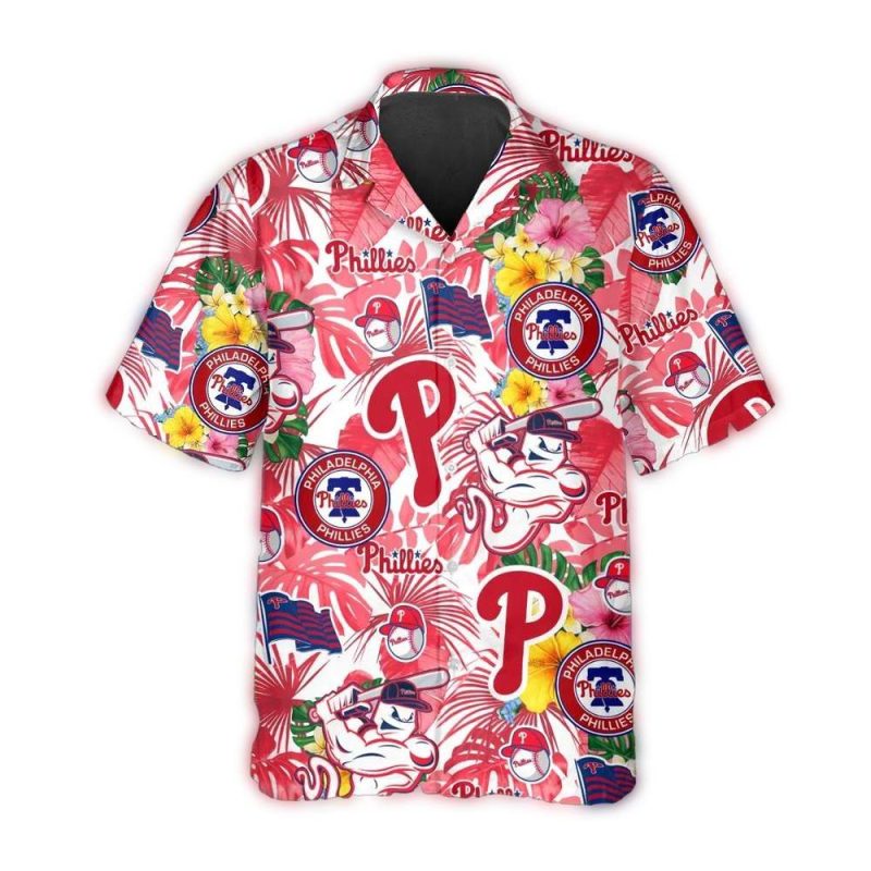 Philadelphia Phillies Tropical Vibes Hawaiian Shirt for Summer Style - Image 2