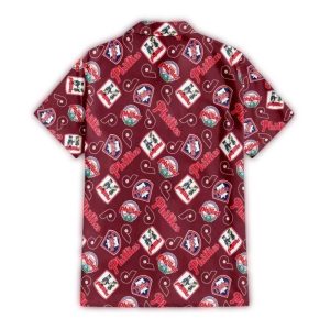 Vintage Philadelphia Phillies Patch Hawaiian Shirt for Fans