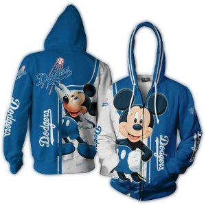Minnie Mouse All Over Print Hoodie for Los Angeles Dodgers Fans