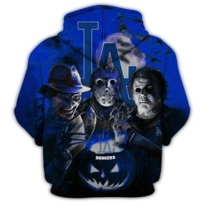Michael Myers & Friends Dodgers Halloween All Over Print Hoodie