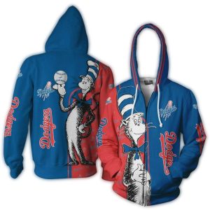 Los Angeles Dodgers Cat In The Hat All-Over Print Hoodie for Fans