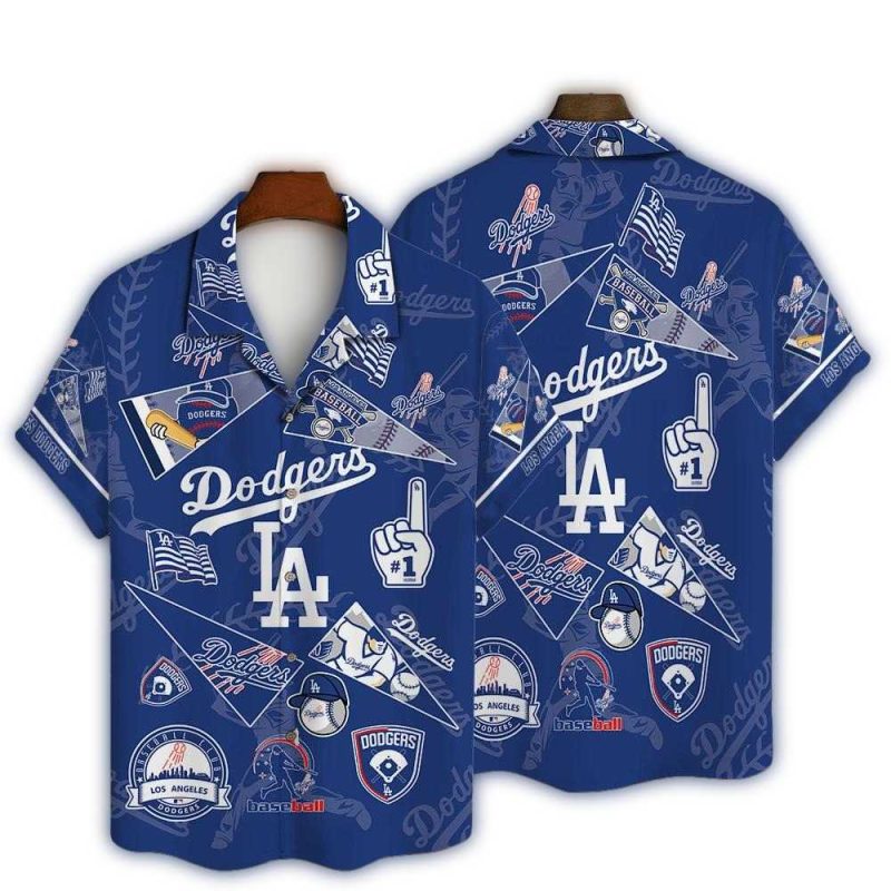 Los Angeles Dodgers Patterned Hawaiian Shirt – Perfect for Fans