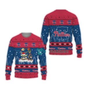 Christmas Baby Yoda Groot Philadelphia Phillies Ugly Sweater for Fans